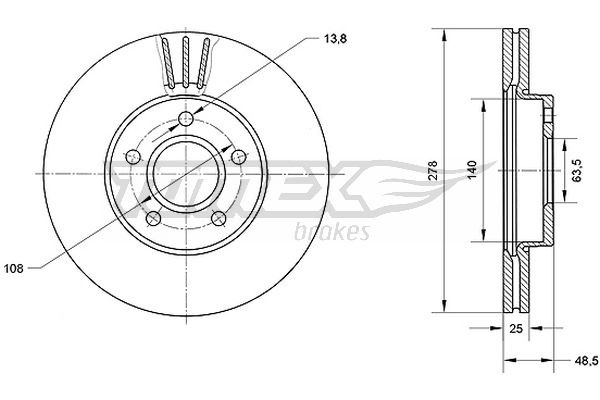 TOMEX Brakes Bremsscheibe